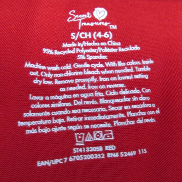 Santa Baby Christmas T Shirt Womens Small 4-6 Red Long Sleeve Pullover Tee Top - Picture 3 of 5